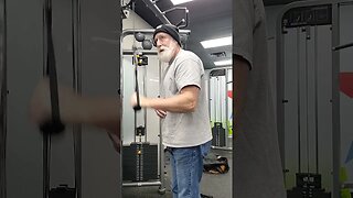 Triceps pull downs single arms , Crazy 🤪 old man