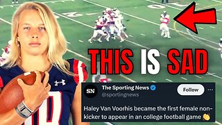 PATHETIC College Football Virtue Signal | Woman Plays One Defensive Snap For Woke Publicity Stunt