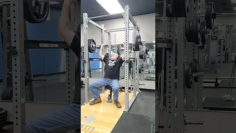 225lbs seated press , Crazy 🤪 old man