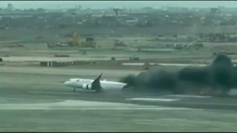 The moment LATAM airlines plane crashes with truck attempted to cross the runway