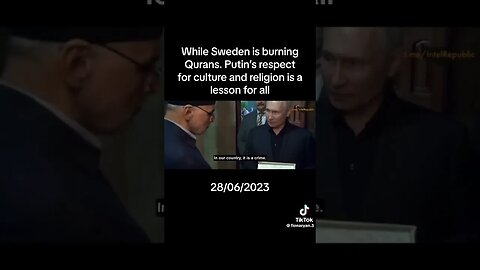 How #Swedish Burn #Quran #Putin Respects #Religions