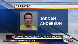 Man accused of playing basketball in public naked