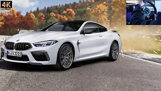 BMW M8 Coupe Forza Horizon 5 Steering Wheel + Shifter Gameplay