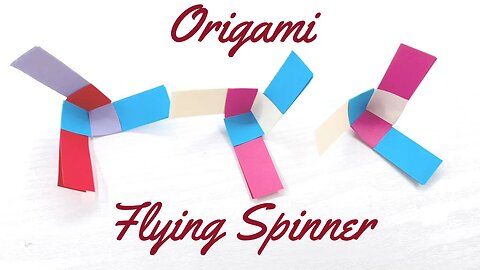 Origami easy paper flying spin spinner toy with Sky