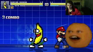 Fruit Characters (Annoying Orange And Dancing Banana) VS Mario In An Epic Battle In MUGEN Video Game