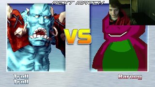 Trolls VS Barney The Dinosaur On The Hardest Difficulty In An Epic Battle In The MUGEN Video Game