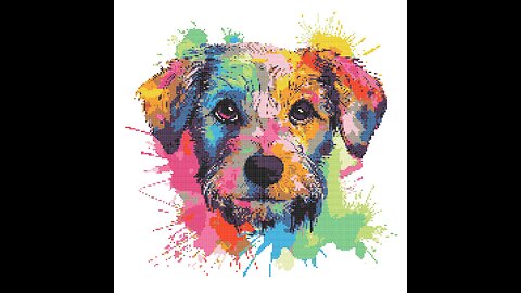 RAINBOW DOG Cross Stitch Pattern by Welovit | welovit.net | #welovit
