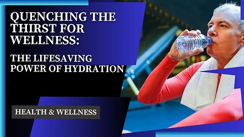 Quenching the Thirst for Wellness: The Lifesaving Power of Hydration