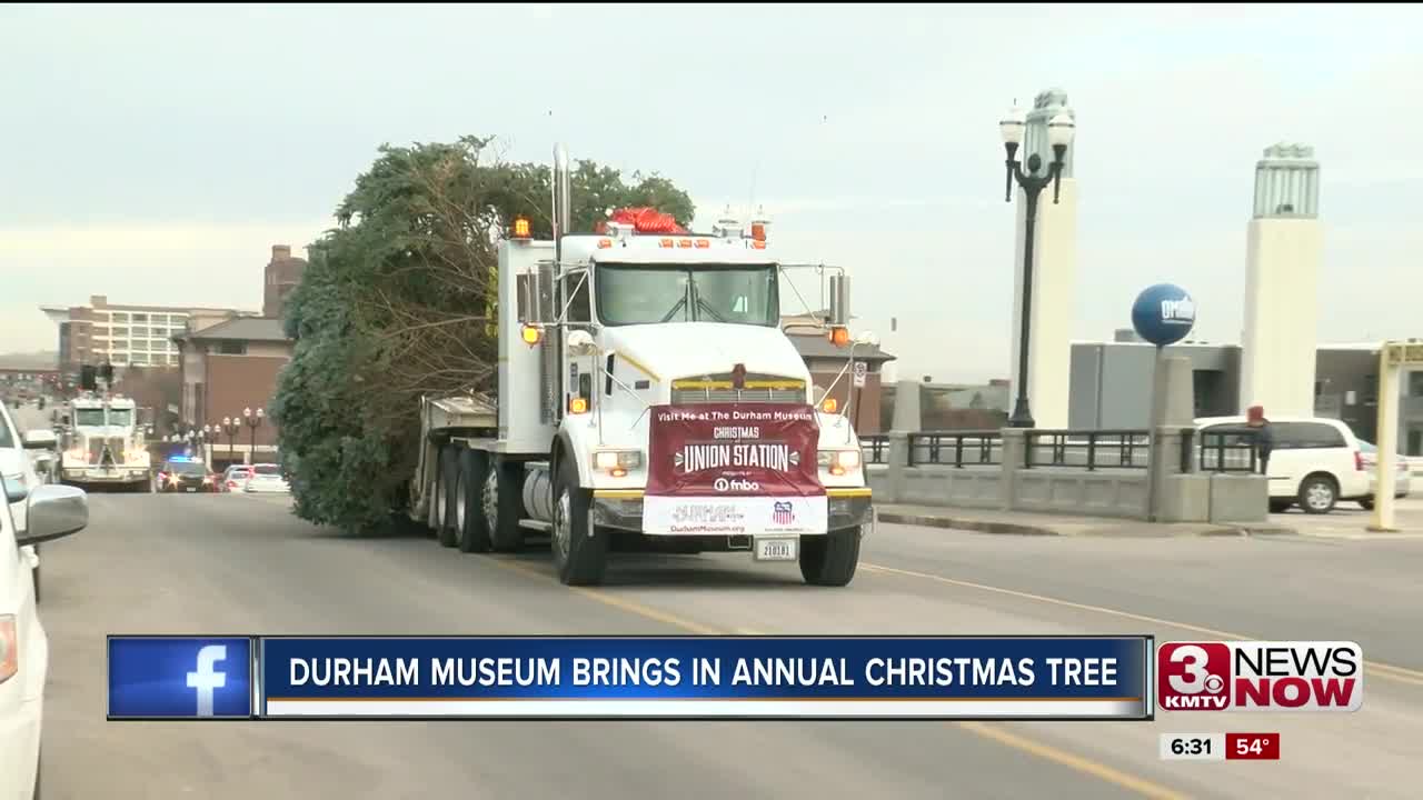 Durham Museum brings in annual Christmas tree