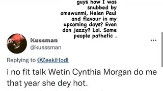 Cynthia Morgan slams her colleagues as she responds to a shade from podcaster Kussman. #music