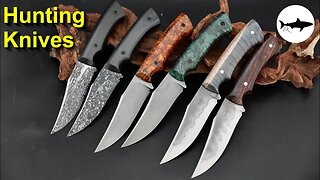 Making a batch of hunting knives for Blade show