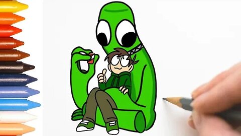 COMO DESENHAR GREEN E EDD #eddsworld #rainbowfriends #roblox @helenagarcia5085