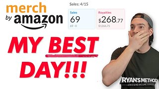 MY BEST DAY ON AMAZON MERCH!! 👕 = 💵