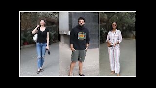 Arjun kapoor, Esha Gupta & kainaat Arora snapped at a clinic in Bandra | SpotboyE