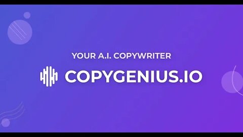 CopyGenius Review - Introduction Using Copygenius.io