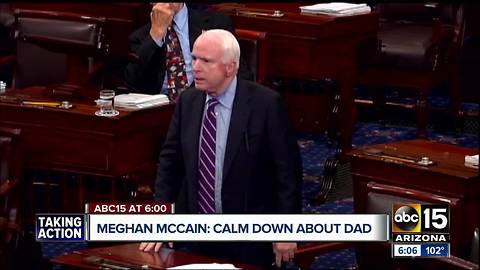 Meghan McCain urges people to "chill out" about John McCain's health