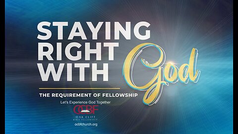 Dr. Tony Evans - OCBF - Staying Right With God Part 3 - 09.24.2023