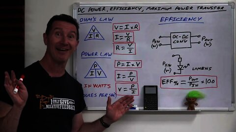 EEVblog 1401 - DC Power, Efficiency, & Maximum Power Transfer Theory