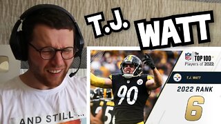 Rugby Player Reacts to T.J. WATT (Pittsburgh Steelers, OLB) #6 NFL Top 100 Players in 2022