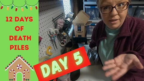 DAY 5 Reseller Death Pile VLOG Christmas Thrifting Listing eBay Poshmark Mercari Shipping