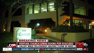 Ventura church ties opens its doors to evacuees