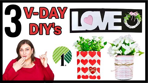 ROMANTIC VALENTINES DIYS | DOLLAR TREE DIY EASY FARMOUSE CHIC VLANTINE'S DAY DECOR | DIY WITH NADIA