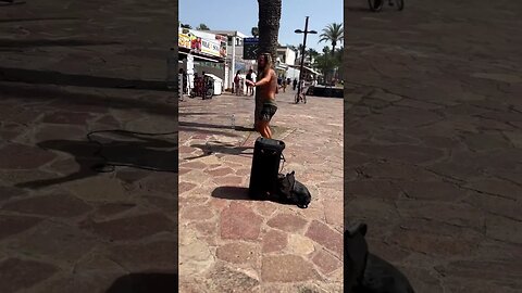 During my 6 month stay in Tenerife I did a lot of busking, later on I got invited to sing at restaur