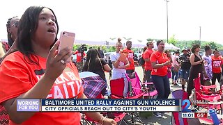 Baltimore leaders reach out to city's youth with anti-gun violence rally