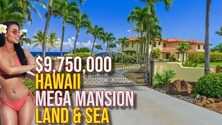 Touring $9,750,000 Hawaii Mega Mansion Land & Sea!