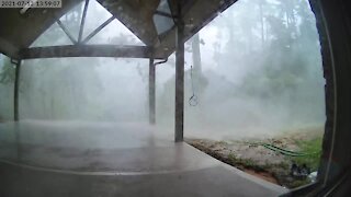 Insanely powerful microburst caught on camera during thunderstorm
