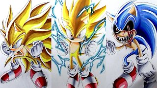 Drawing Sonic Characters - Compilation 4