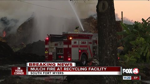 Mulch fire at Fort Myers Recycling Plant