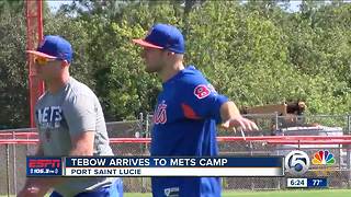 Tim Tebow reports to Mets camp