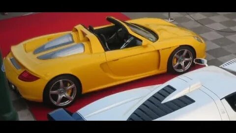 [4k60] NEW Fayence Yellow Porsche Carrera GT of former African Dictator Equatorial Guinea Obiang