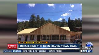 Rebuilding of the Glen Haven Town Hall is underway and could be finished in June