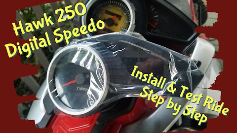 Digital Speedometer Install (Step by Step) and Test Ride - Hawk 250 Enduro