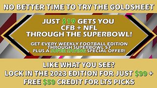 NFL and College Football Picks through Super Bowl 57 for Only $19 | GoldSheet Promotion