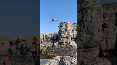 70 feet Front Flip cliff jump in Greece
