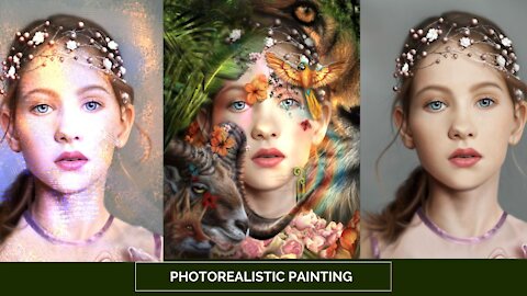 Digital Portrait Painting Menagerie - Beautiful Speedpainting Demo