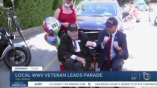 San Diego WWII veteran leads Hollywood parade