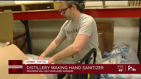 Distillery Making Hand Sanitizer