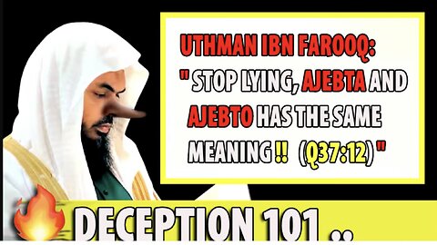 UTHMAN CAUGHT LYING AND EXPOSED, UTHMAN DOES NOT KNOW ARABIC