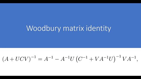 Prove Woodbury matrix identity step by step
