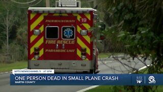 1 killed in small plane crash in Martin County