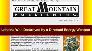 Aloha DEW: Lahaina, Maui Hit by a Directed Energy Weapons Assault