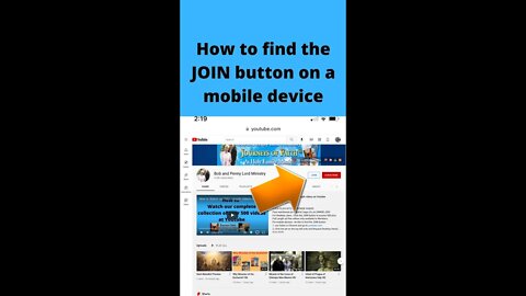 How to find the JOIN button on a mobile device