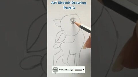 Deer Easy Pencil Drawing Tutorial Step by Step Shorts 3 #shortsdrawing #drawingshorts