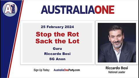 AustraliaOne Party - STRSTL with SG Anon (25 February 2024)