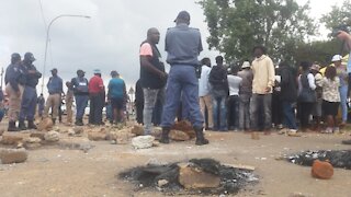 Protesting residents have delayed municipal election voting outside Atamelang primary