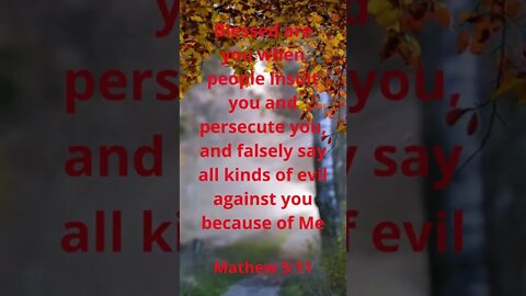 THEY INSULT US BECAUSE OF HIM! | MEMORIZE HIS VERSES TODAY | Mathew 5:11